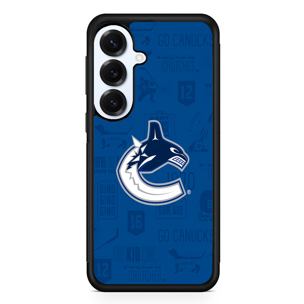 Vancouver Canucks Pattern Samsung Galaxy S25 Plus Case | Slim Rubber Cover for Samsung Galaxy S25 Plus