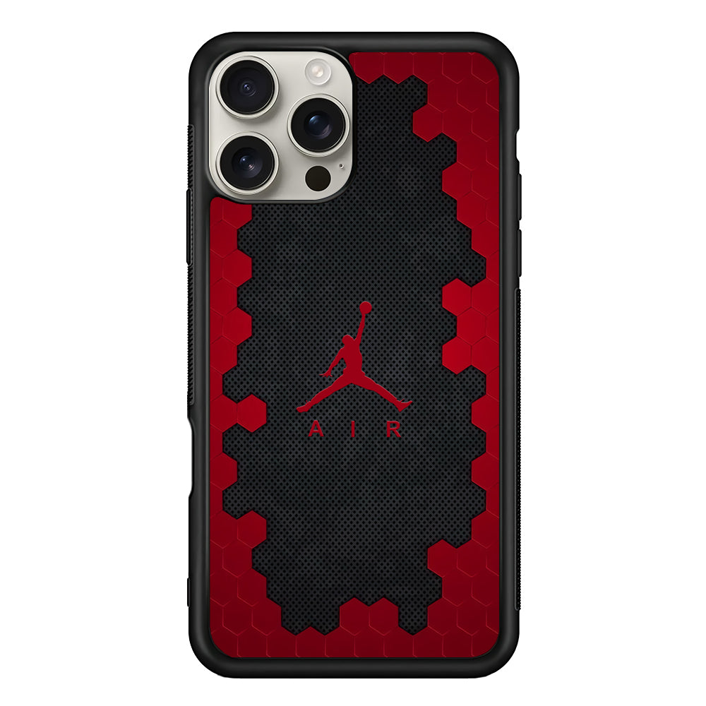 Air Jordan Red Honeycomb iPhone 16 Pro Max Case | Durable Everyday Protective Cover