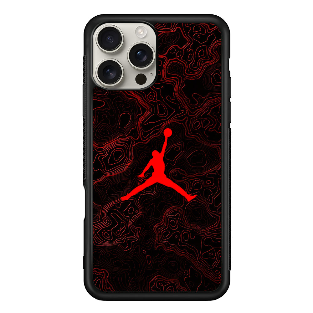 Air Jordan Logo Abstract Line iPhone 16 Pro Max Case | Durable Everyday Protective Cover
