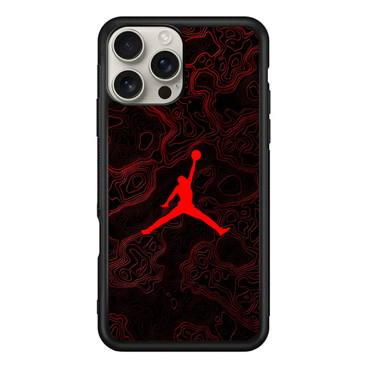 Air Jordan Logo Abstract Line iPhone 16 Pro Max Case | Durable Everyday Protective Cover