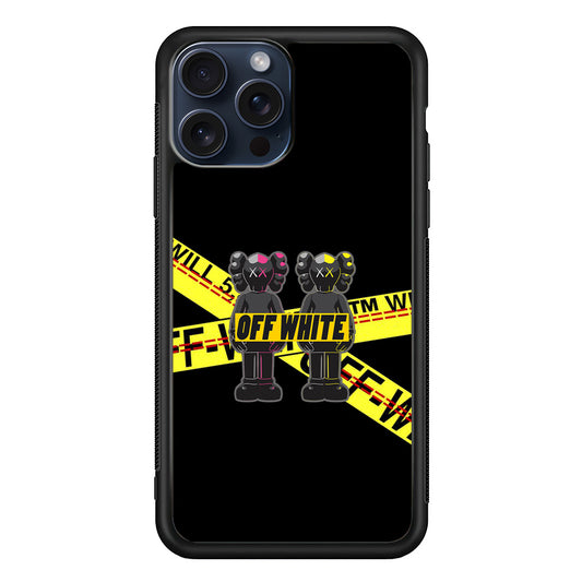 Kaws Twin Off White iPhone 15 Pro Max Case | Slim Rubber Case for iPhone 15 Pro Max