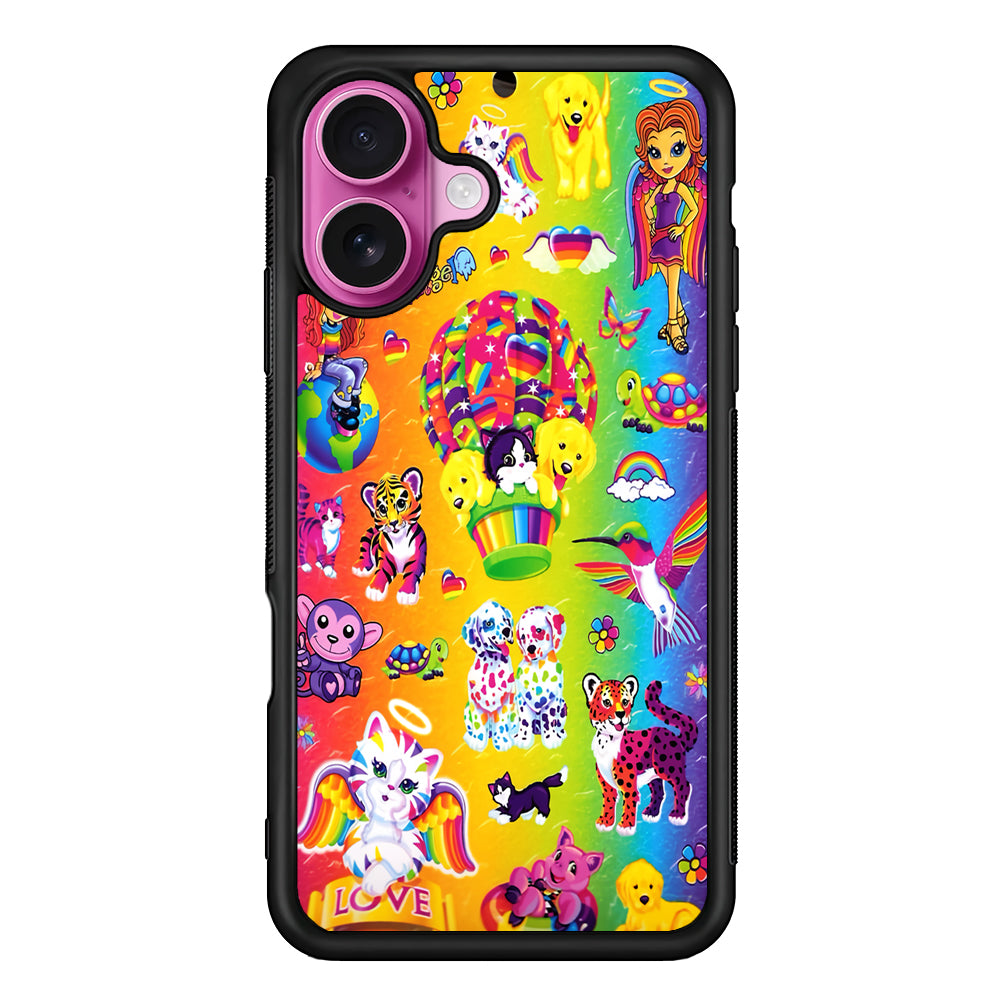 Cute Animal Cartoon Rainbow Pattern iPhone 17 Case | Slim Protective Rubber Phone Cover