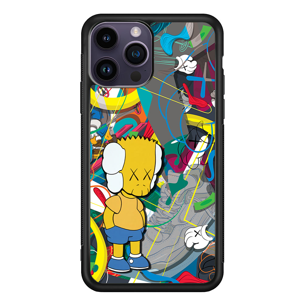 Kaws Doodle Bart Cover iPhone 14 Pro Max Case | Slim Rubber Case for iPhone 14 Pro Max