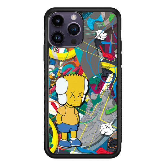 Kaws Doodle Bart Cover iPhone 14 Pro Max Case | Slim Rubber Case for iPhone 14 Pro Max