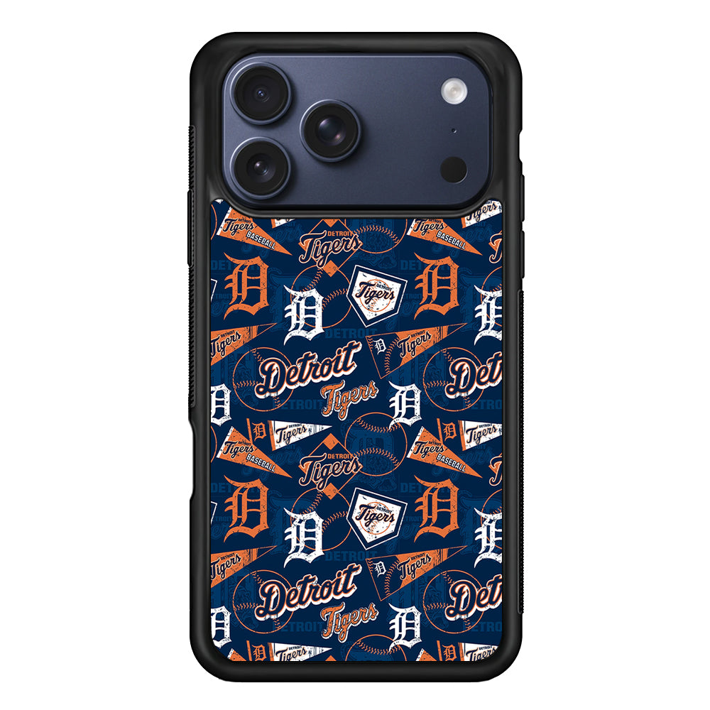 Detroit Tigers Pattern iPhone 17 Pro Max Case | Slim Protective Cover for iPhone 17 Pro Max