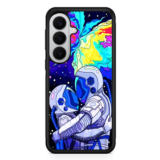 Astronaut Couple in Space Samsung Galaxy S26 Case | Protective Rubber Cover