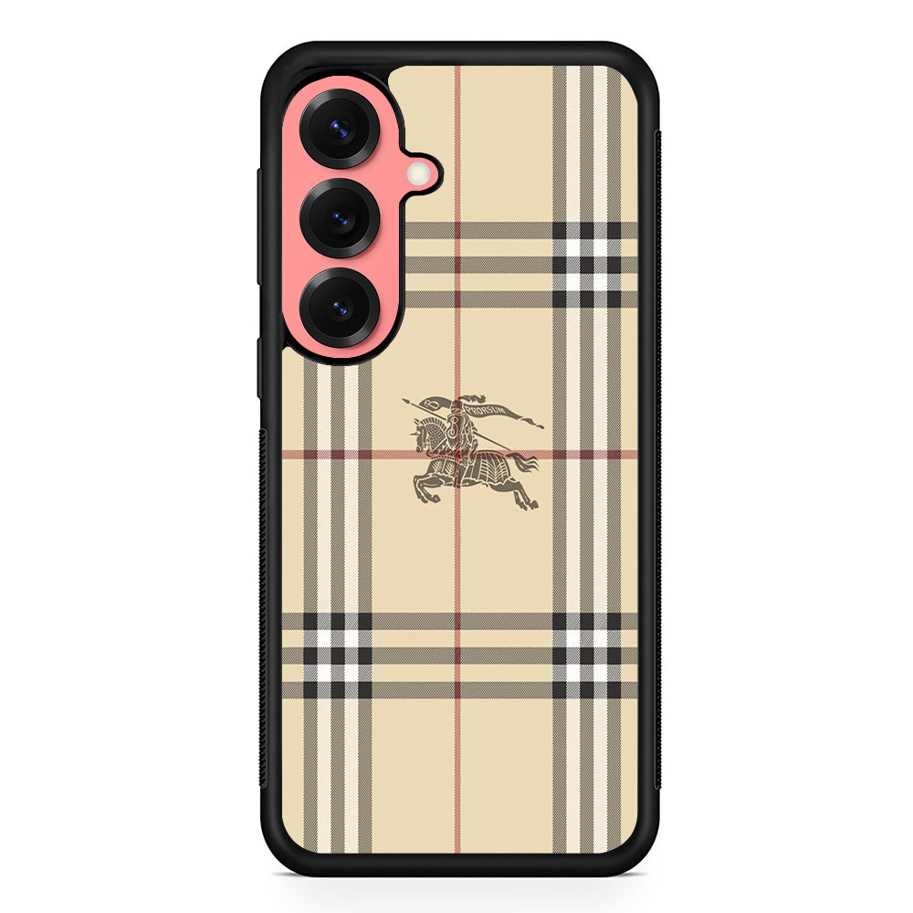 Burberry Latte Cream Samsung Galaxy S25 Case | Slim Rubber Case for Samsung Galaxy S25
