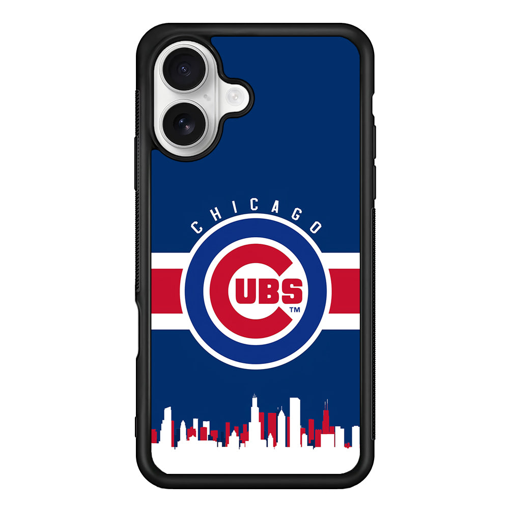 Chicago Cubs Logo iPhone 16 Plus Case | Durable Protective Rubber Cover