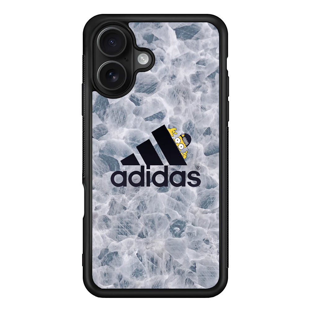 Adidas Logo with Simpson iPhone 16 Case - Oxvistore