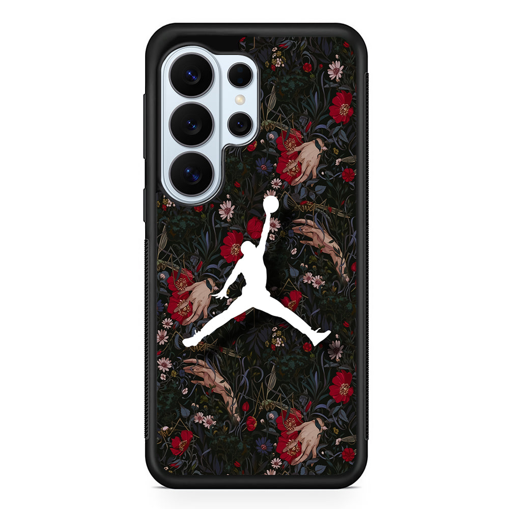 Air Jordan Logo Flower Art Samsung Galaxy S26 Ultra Case | Protective Phone Cover