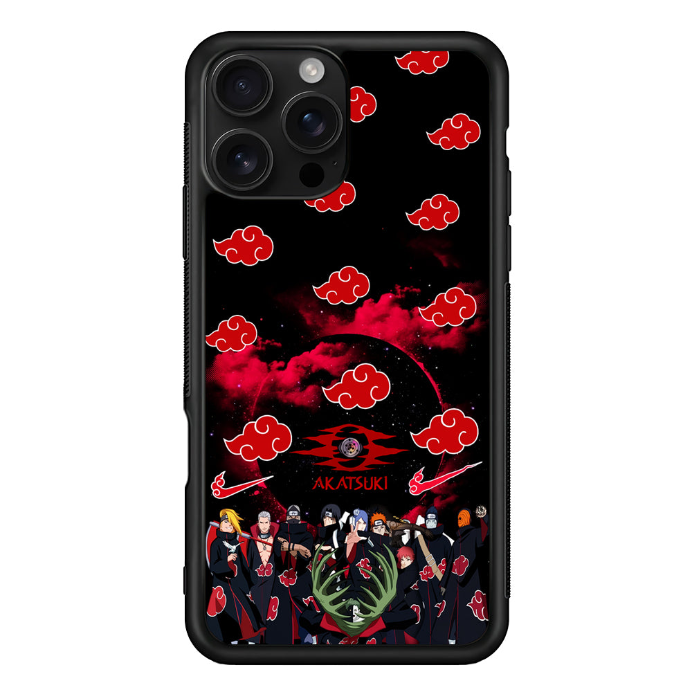 Naruto Akatsuki Troops iPhone 16 Pro Case | Durable Protective Case for iPhone 16 Pro