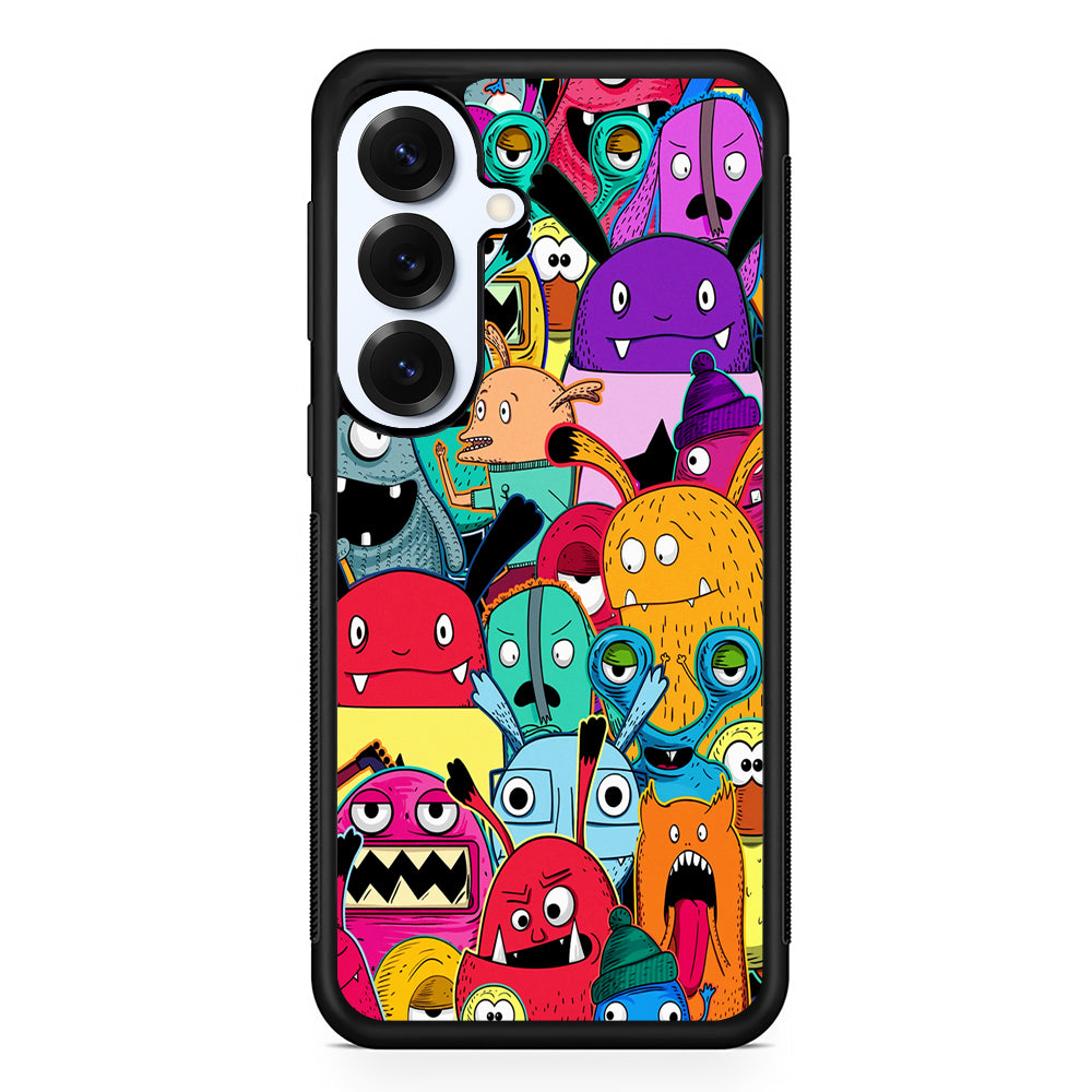 Doodle Monsters Graffiti Art Samsung Galaxy S25 Plus Case | Slim Rubber Cover for Samsung Galaxy S25 Plus