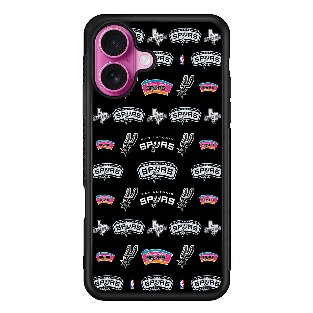 San Antonio Spurs Pattern iPhone 17 Case | Slim Protective Rubber Phone Cover