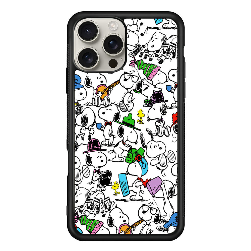 Collection of Snoopy Activities iPhone 16 Pro Max Case | Stylish Protective Case for iPhone 16 Pro Max