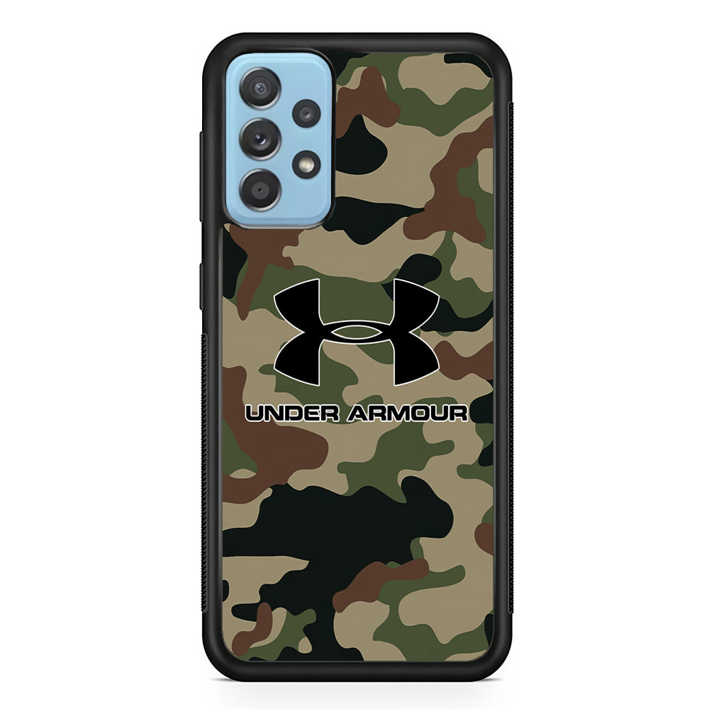 Under Armour Green Camo Samsung Galaxy A72 Case | Slim Rubber Case for Samsung Galaxy A72