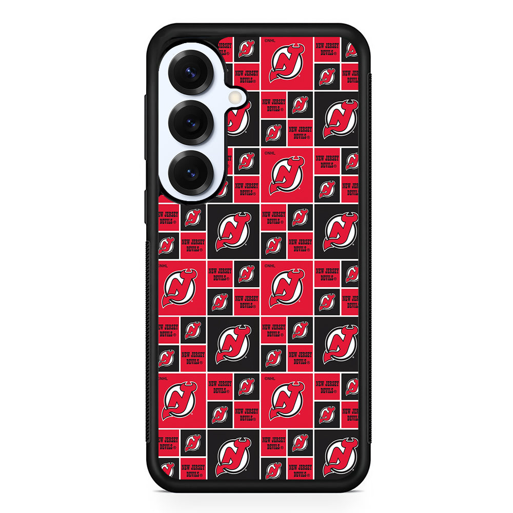 New Jersey Devils Pattern Samsung Galaxy S25 Plus Case | Slim Rubber Cover for Samsung Galaxy S25 Plus