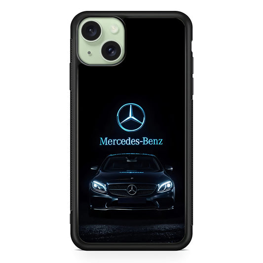 Mercedes-Benz Blue Dark Aesthetic iPhone 14 Plus Case | Slim Rubber Case for iPhone 14 Plus
