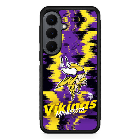 Minnesota Vikings Abstract Color Samsung Galaxy S26 Plus Case | Slim Rubber Case for Samsung Galaxy S26 Plus