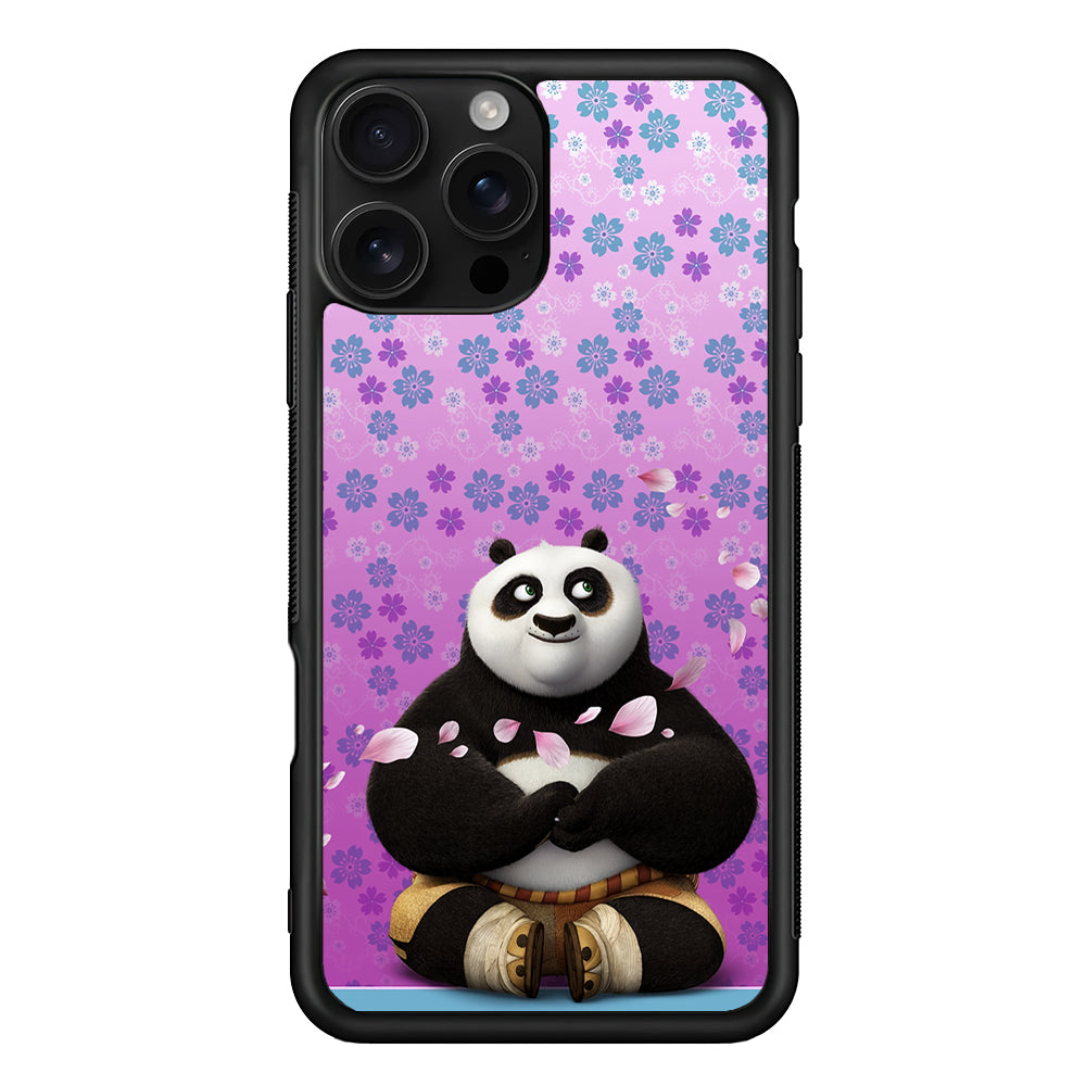 Kung Fu Panda Flower Background iPhone 16 Pro Case | Durable Protective Case for iPhone 16 Pro