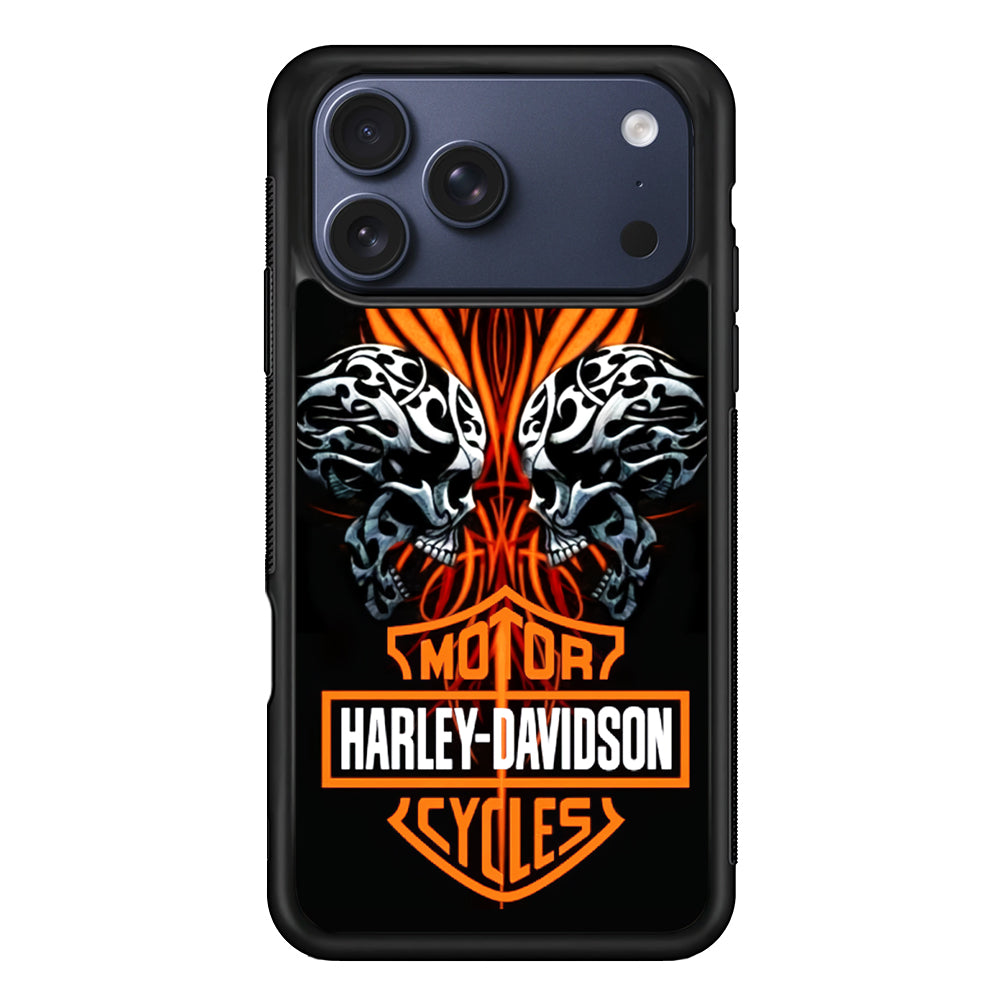 Harley Davidson Two Skull iPhone 17 Pro Max Case | Durable Rubber Case for iPhone 17 Pro Max