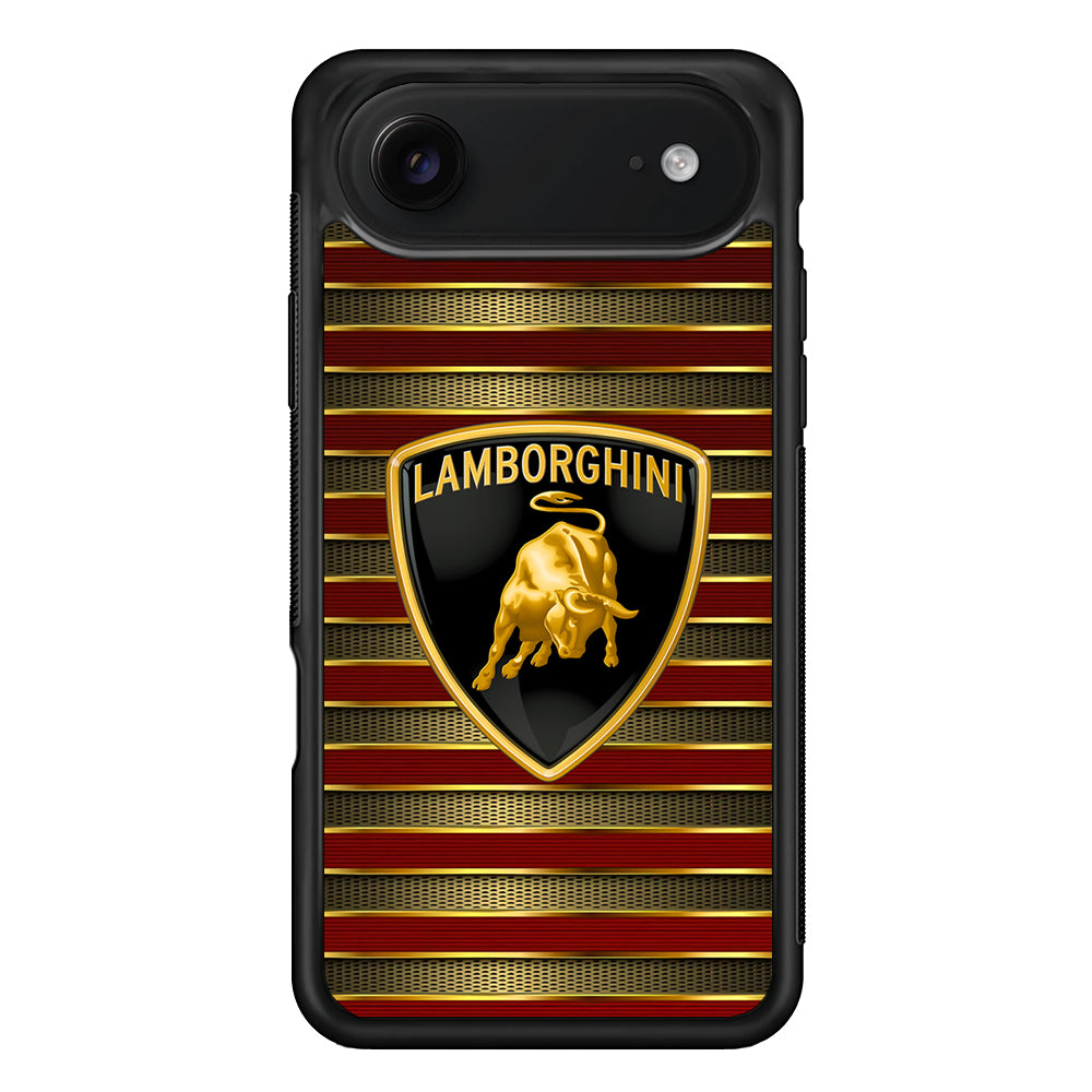 Lamborghini Red Gold Luxury iPhone 17 Air Case | Slim Rubber Case for iPhone 17 Air