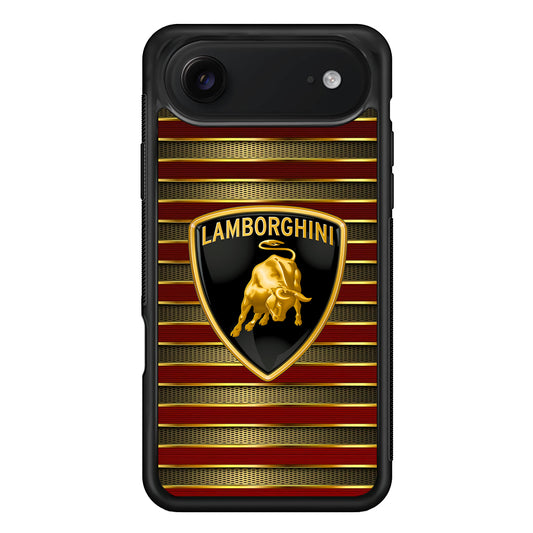 Lamborghini Red Gold Luxury iPhone 17 Air Case | Slim Rubber Case for iPhone 17 Air