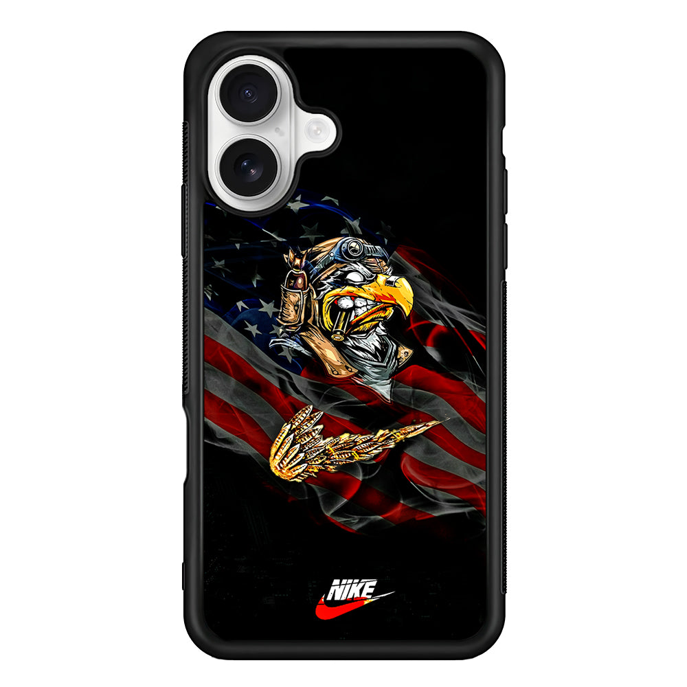 Nike Eagle Flag US iPhone 16 Plus Case – Slim Fit Protective Phone Case