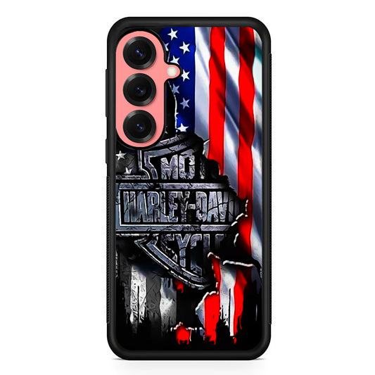 Harley Davidson American Flag Samsung Galaxy S25 Case | Slim Protective Cover for Samsung Galaxy S25