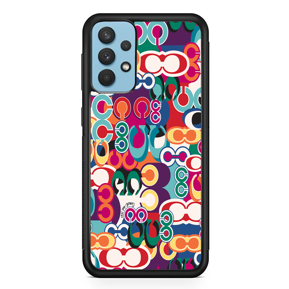 Coach Colorful Samsung Galaxy A32 Case | Slim Rubber Case for Samsung Galaxy A32