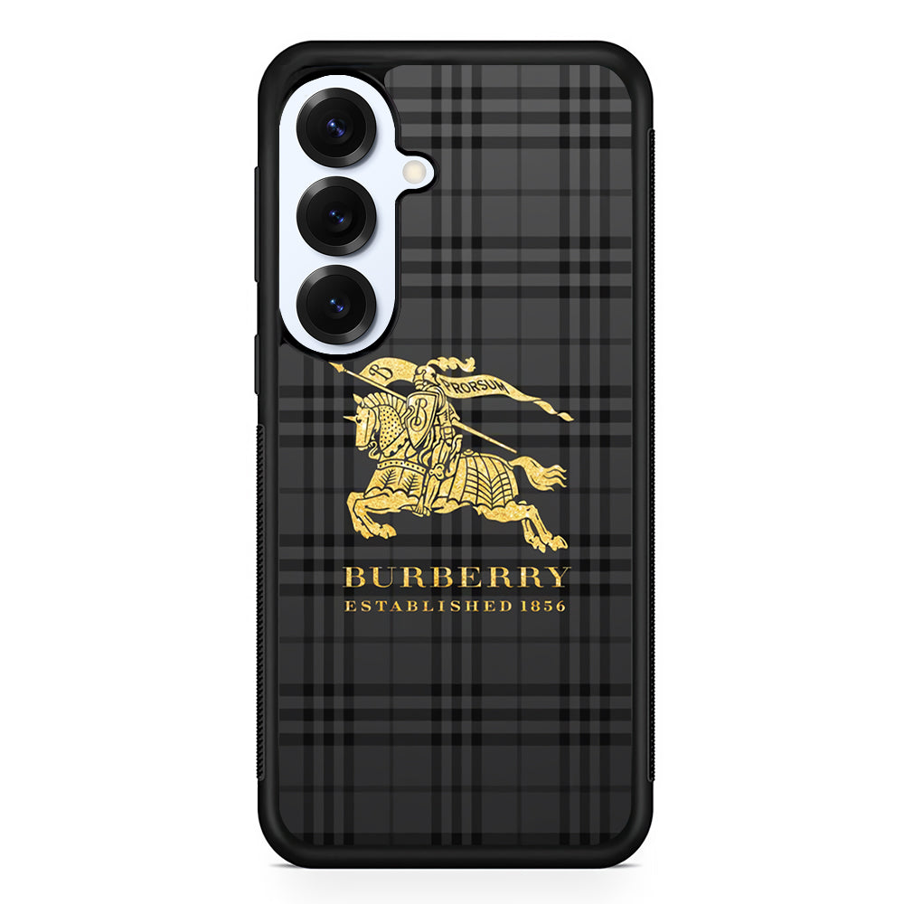 Burberry Simple Dark Grey Samsung Galaxy S25 Plus Case | Slim Rubber Case for Samsung Galaxy S25 Plus