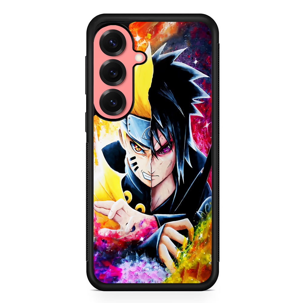 Naruto VS Sasuke Painting Art Samsung Galaxy S25 Case | Protective Case for Samsung Galaxy S25