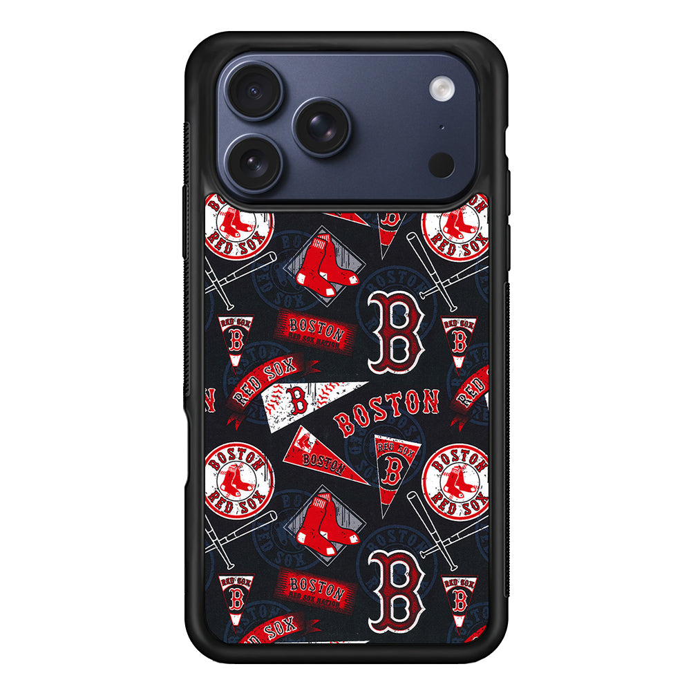 Boston Red Sox Pattern iPhone 17 Pro Max Case | Slim Protective Cover for iPhone 17 Pro Max
