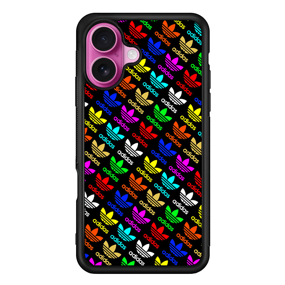 Adidas Logo Colorful Pattern iPhone 17 Case - Slim Rubber Case for iPhone 17