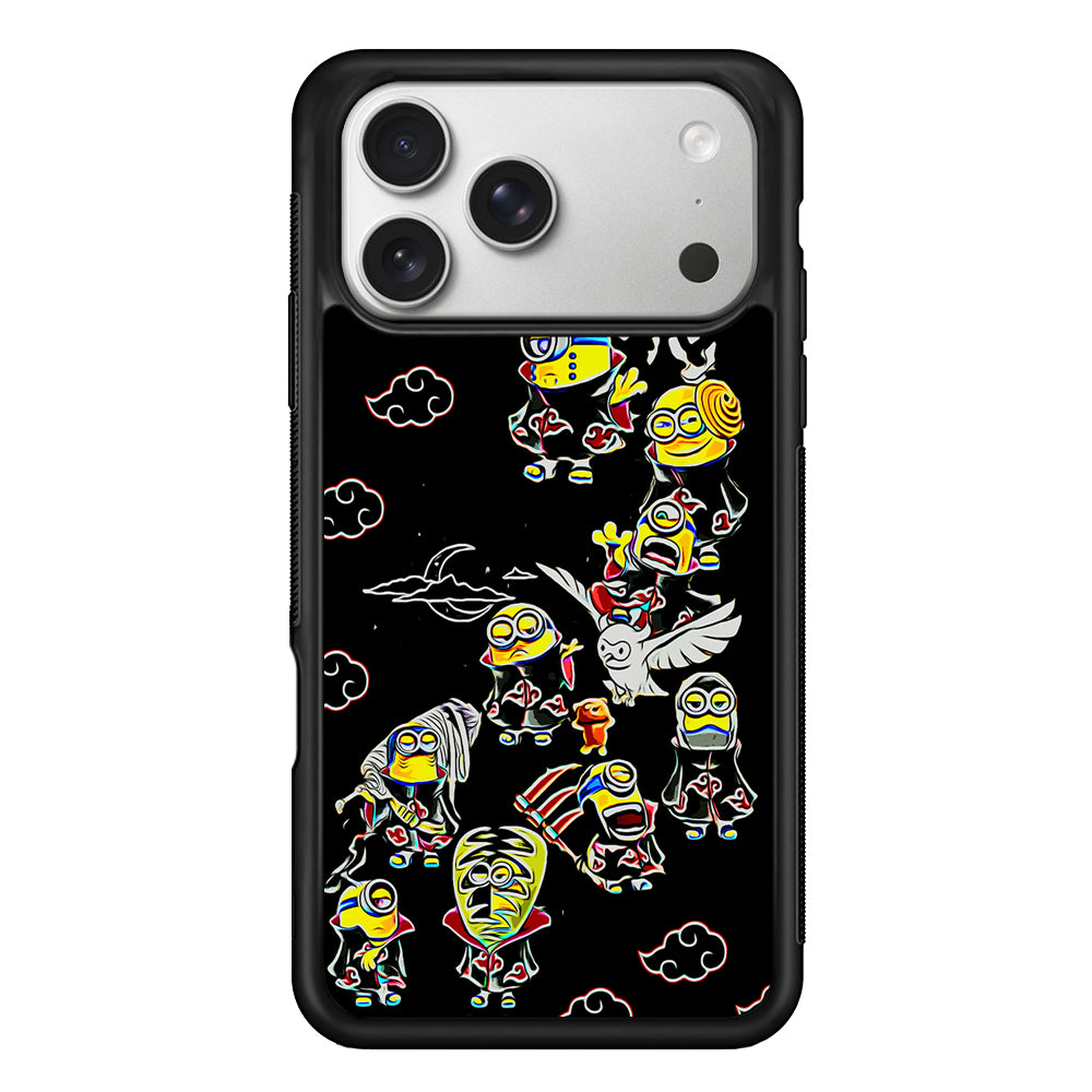 Minions Akatsuki Cosplay iPhone 17 Pro Case | Slim Rubber Case for iPhone 17 Pro