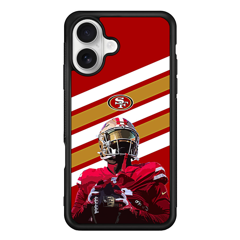 San Francisco 49ers Player iPhone 16 Plus Case | Durable Protective Rubber Cover
