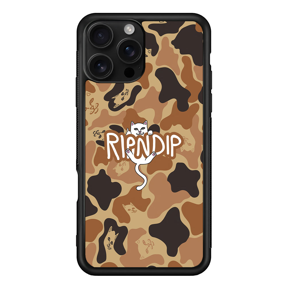 Rip N Dip Brown Camo iPhone 16 Pro Case | Slim Rubber Case for iPhone 16 Pro