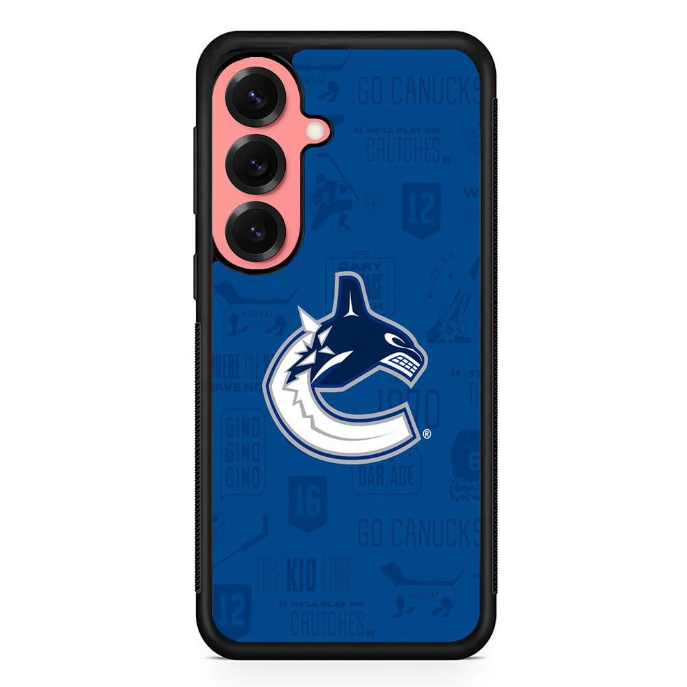 Vancouver Canucks Pattern Samsung Galaxy S25 Case | Protective Case for Samsung Galaxy S25