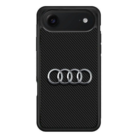Audi Metal Against a Dark Carbon iPhone 17 Air Case | Slim Rubber Case for iPhone 17 Air