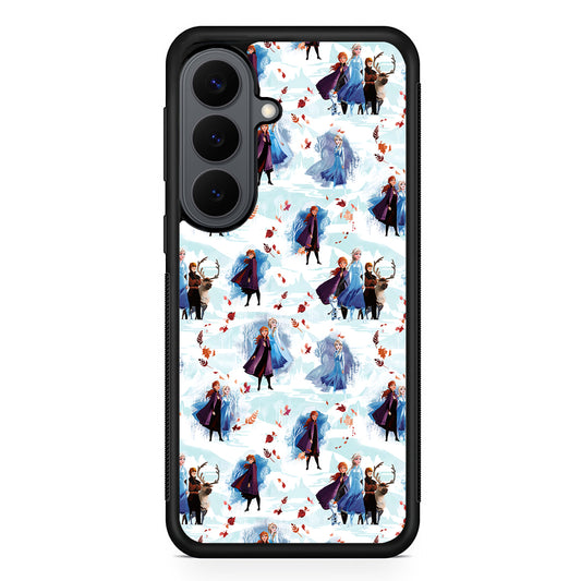 Elsa Anna Frozen Pattern Autumn Samsung Galaxy S26 Plus Case | Slim Rubber Case for Samsung Galaxy S26 Plus