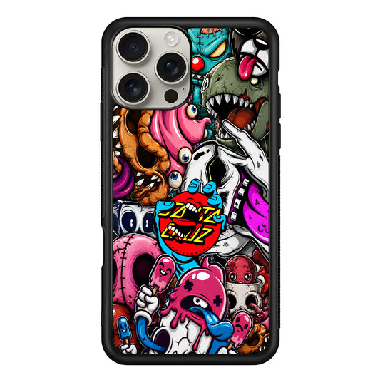 Santa Cruz Skateboard Nightmare iPhone 16 Pro Max Case | Slim Rubber Case for iPhone 16 Pro Max