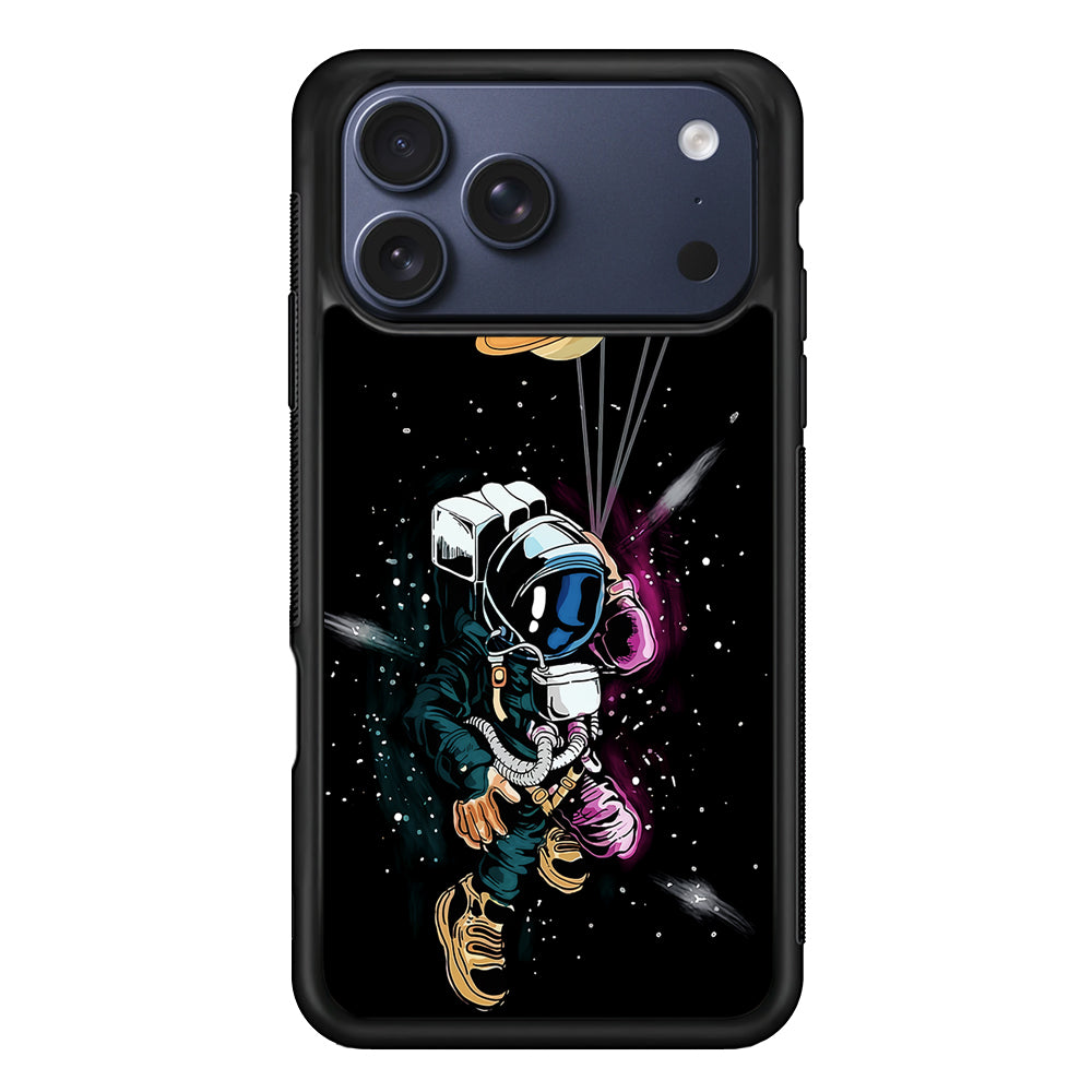 Astronaut UFO Balloon Outer Space iPhone 17 Pro Max Case | Slim Protective Cover for iPhone 17 Pro Max