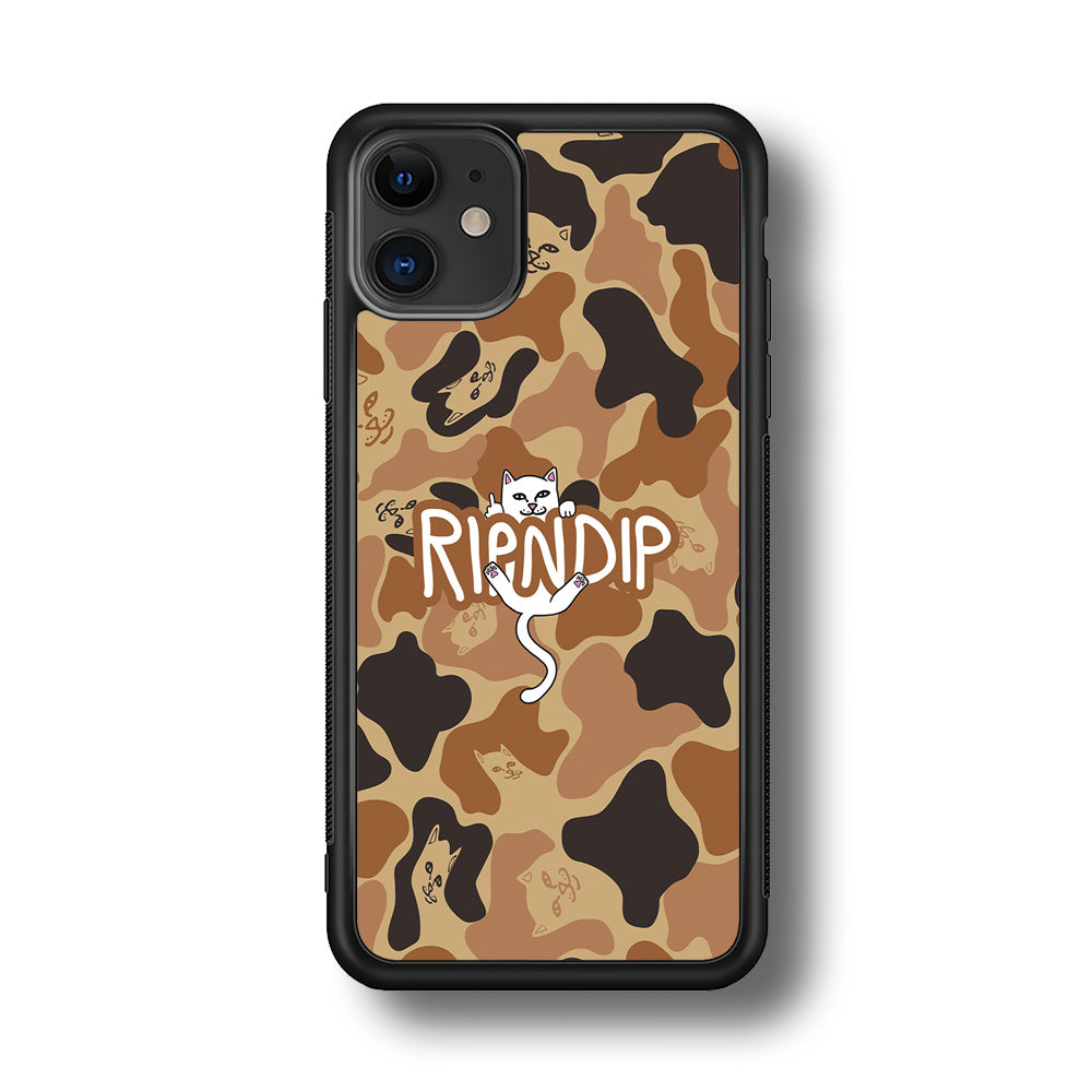 Rip N Dip Brown Camo iPhone 12 Case | Slim Rubber Case for iPhone 12
