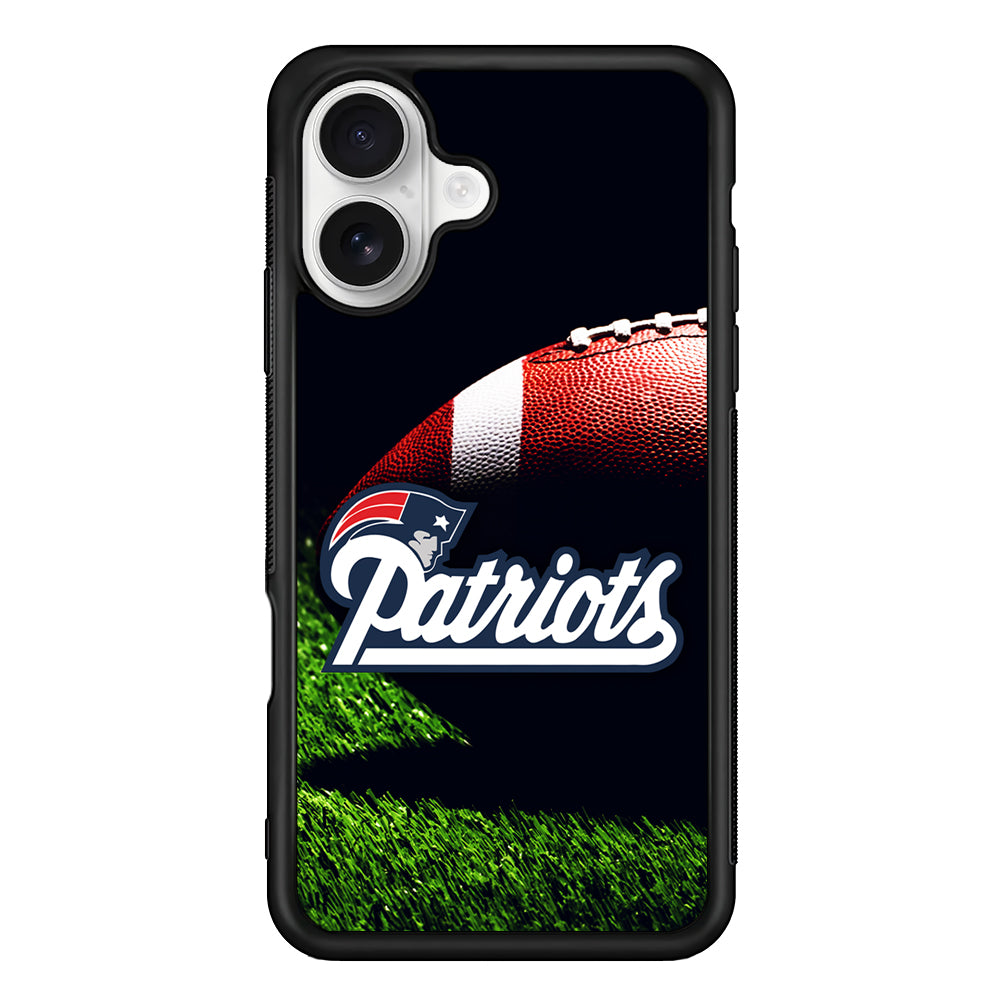 New England Patriots Ball iPhone 16 Plus Case | Durable Protective Rubber Cover