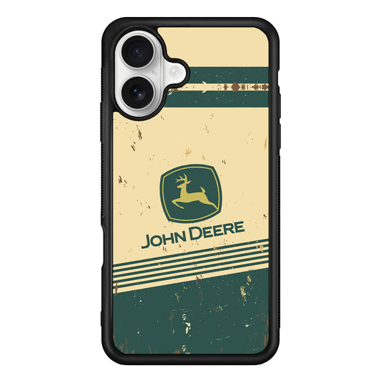 John Deere Retro Plaque iPhone 16 Plus Case | Slim Rubber Case for iPhone 16 Plus