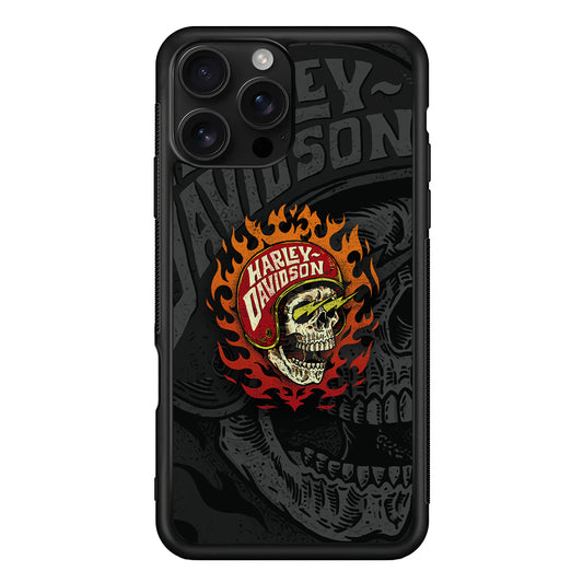Harley Davidson Flaming Rider iPhone 16 Pro Case - Stylish Protective Cover for iPhone 16 Pro
