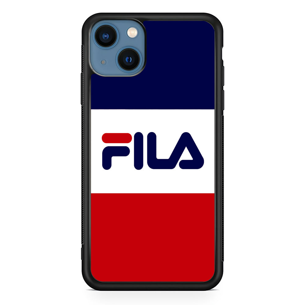 Fila Three Colors iPhone 15 Case | Slim Rubber Case for iPhone 15