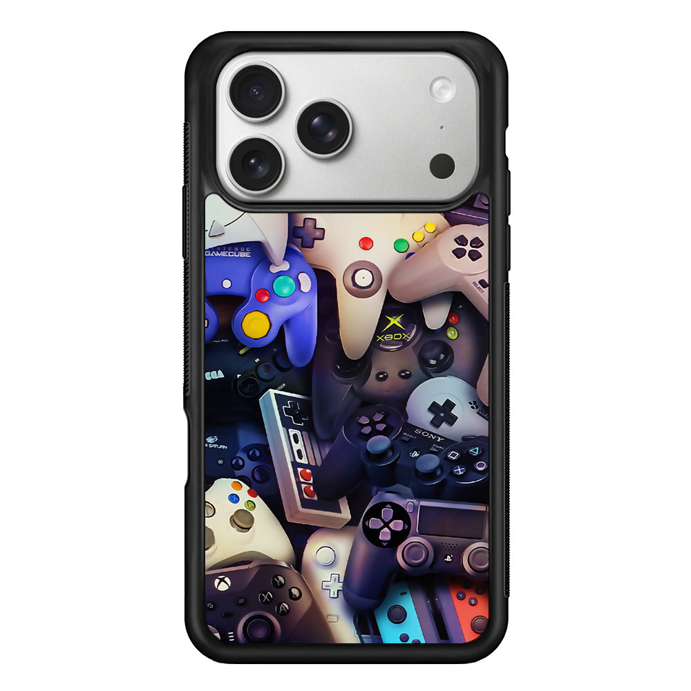Console Controller Game Retro iPhone 17 Pro Case | Slim Rubber Case for iPhone 17 Pro