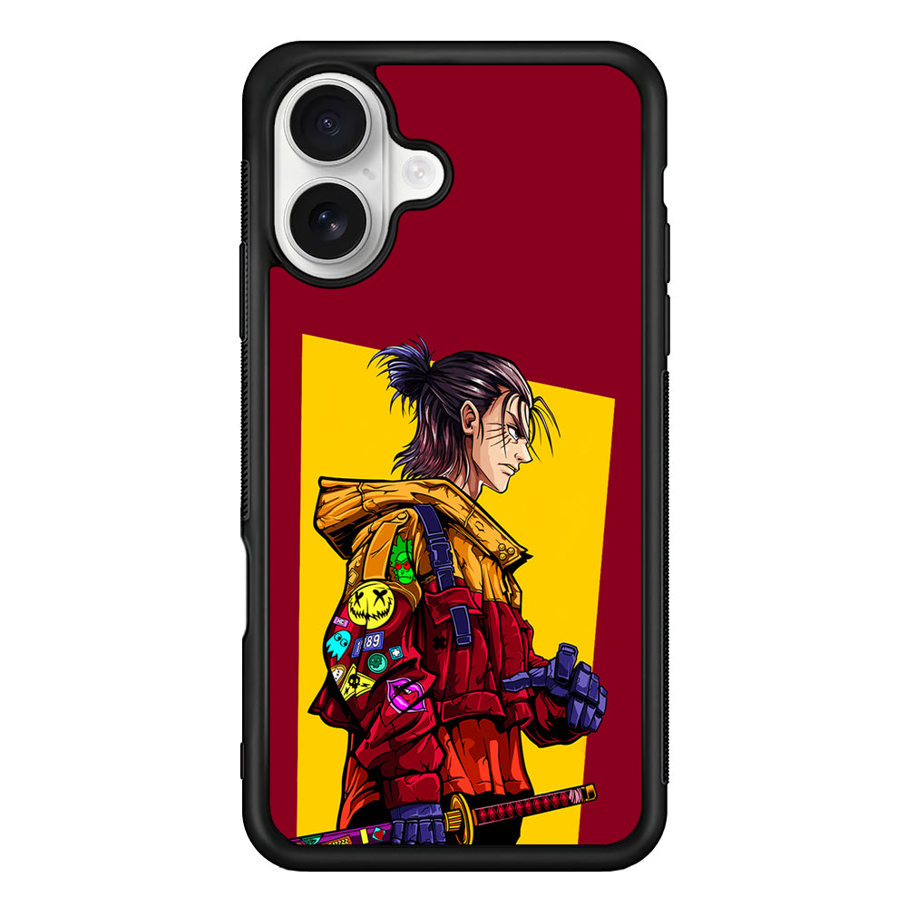 Eren Yeager Hype Samurai iPhone 16 Plus Case | Durable Protective Rubber Cover