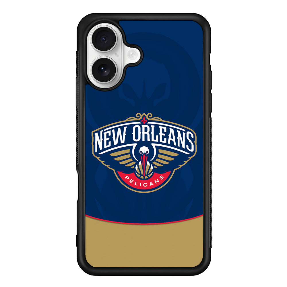 New Orleans Pelicans Logo iPhone 16 Plus Case | Durable Protective Rubber Cover