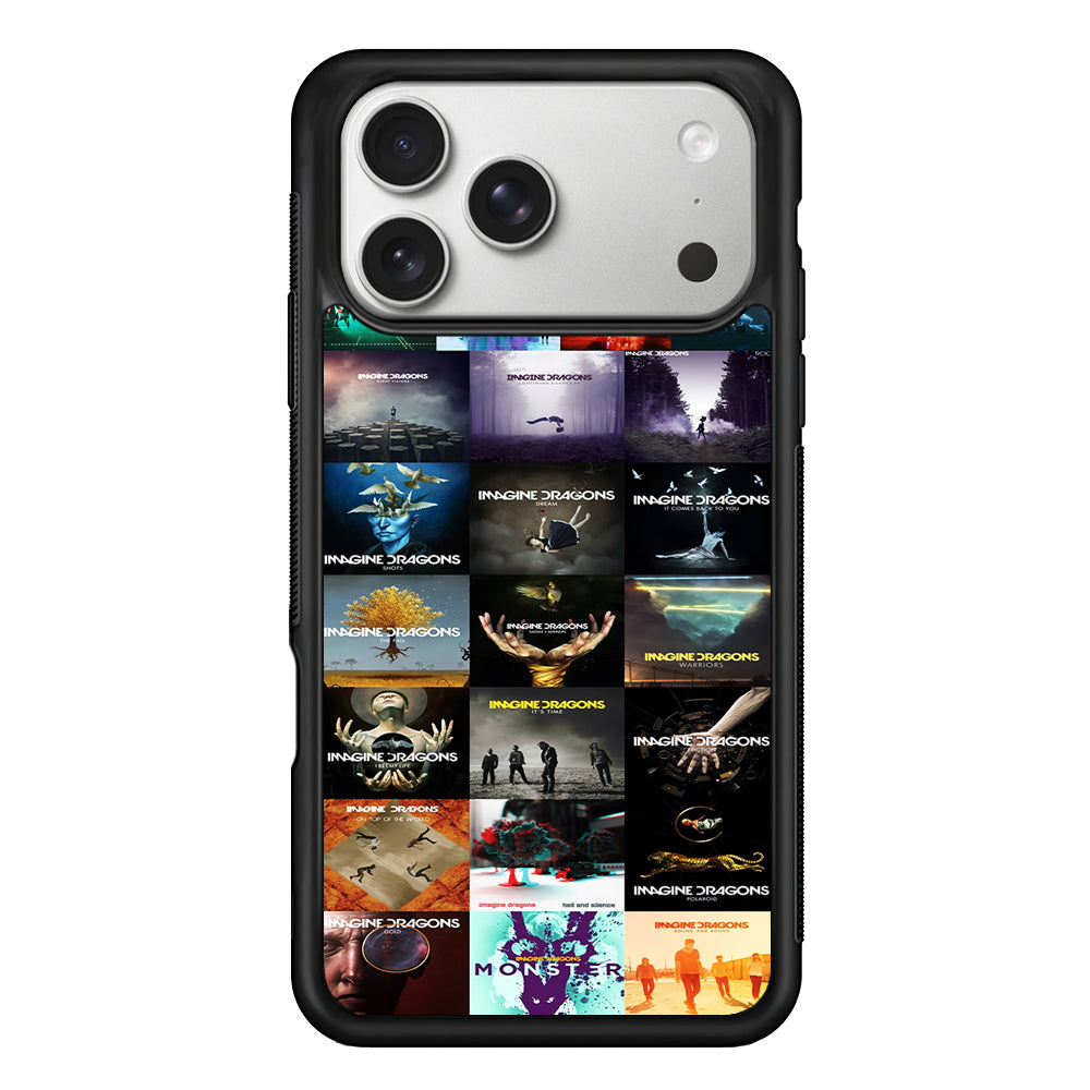 Imagine Dragons Album Collection iPhone 17 Pro Case | Slim Rubber Case for iPhone 17 Pro